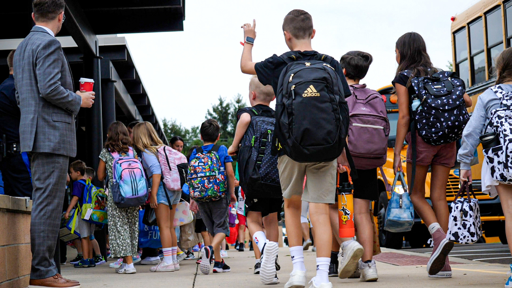 Kids returning to School